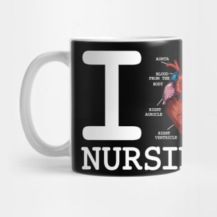 Nurse - I Love Nursing - Anatomy Heart Mug